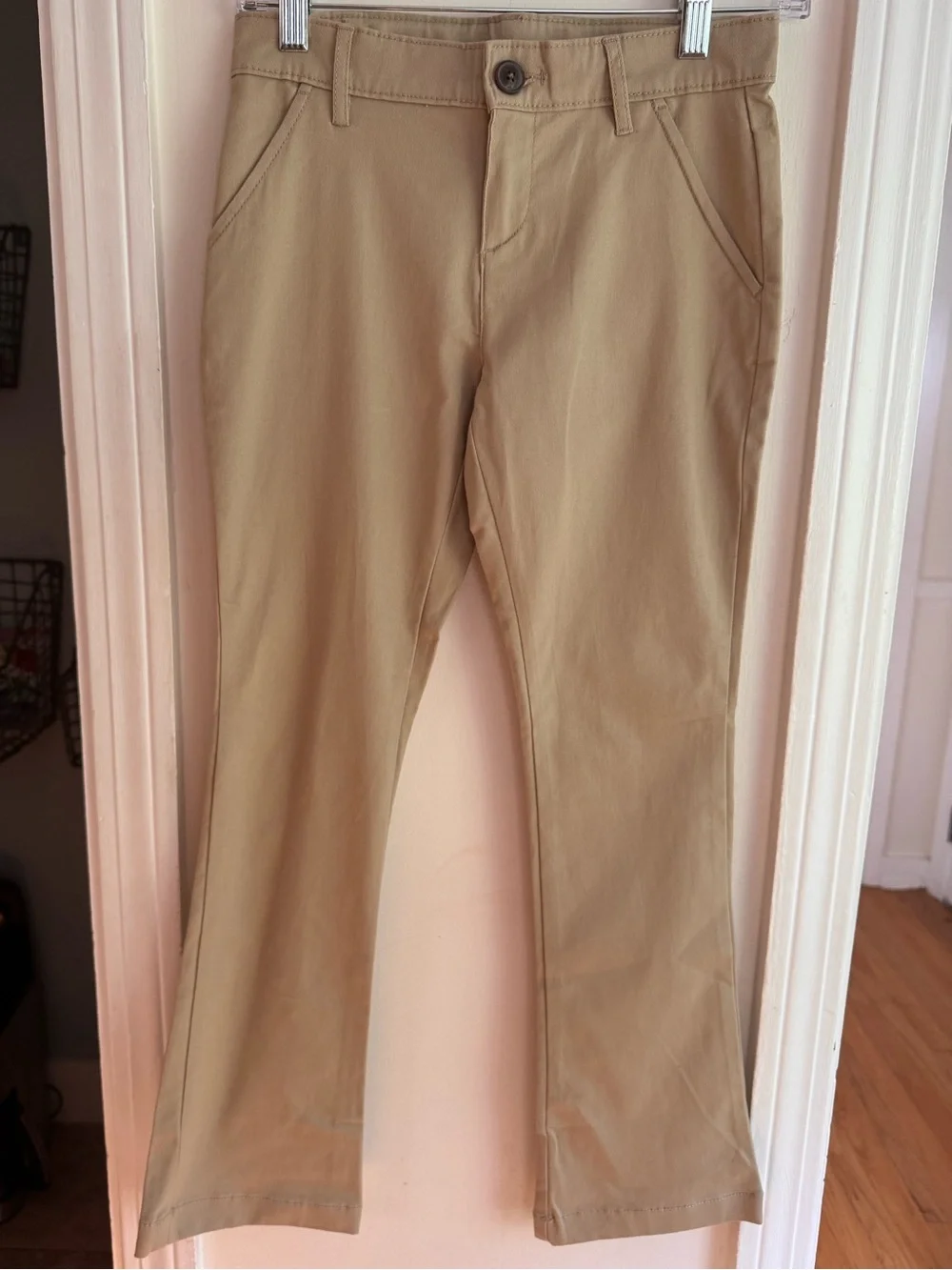 Old Navy Girls School Uniform Bootcut Pants Bundle (2 Pack) Size 10 Khaki